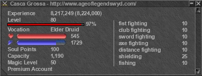 Signature for player Casca Grossa