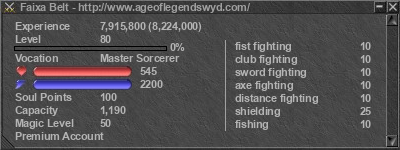 Signature for player Faixa Belt