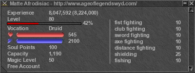 Signature for player Matte Afrodisiac