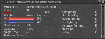 Signature for player Return