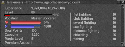 Signature for player Telekinesis